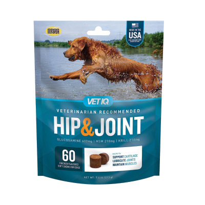 美国直邮VetIQ Glucosamine Hip Joint 狗葡萄糖胺髋关节补剂60粒
