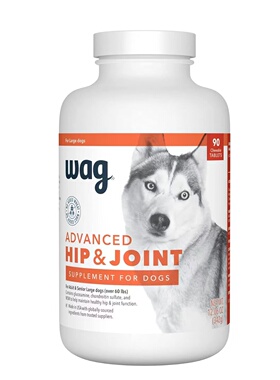 美国直邮 Wag Hip Joint Advanced Chewable 狗用髋关节补剂 90粒