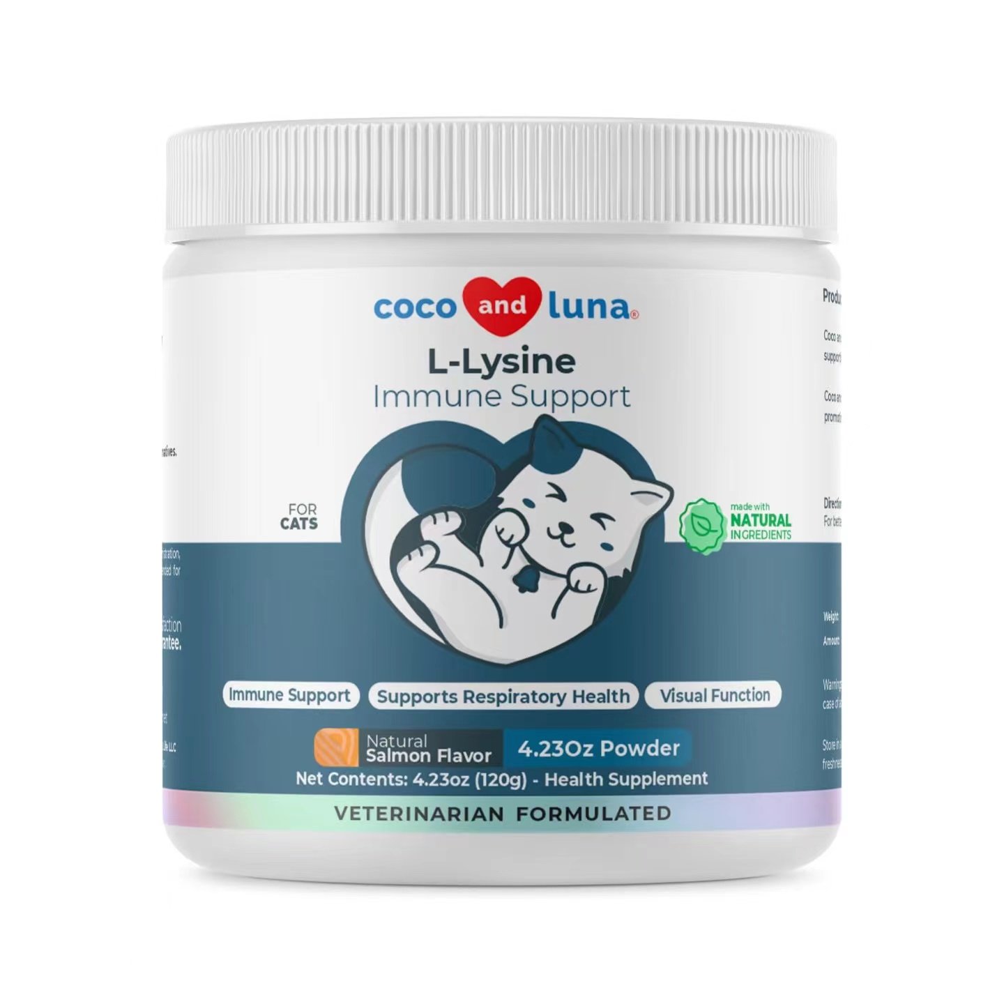 美国直邮Coco and Luna L-Lysine Supplement Cat 猫用L-赖氨酸粉