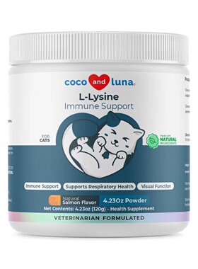 美国直邮Coco and Luna L-Lysine Supplement Cat 猫用L-赖氨酸粉