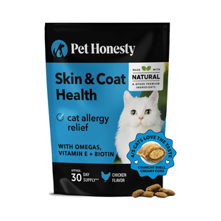 美国直邮 Pet Honesty Cat Skin&Coat Health 猫皮肤毛发健康咀嚼