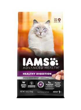 美国直邮 IAMS Adult Dry Food健康消化火鸡和鸡肉配方成年干猫粮