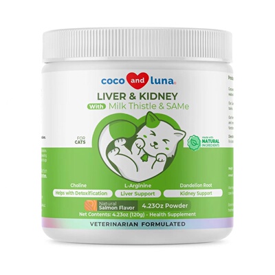 美国直邮 Coco and Luna Milk Thistle for Cats猫用天然肝脏补剂