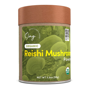 美国直邮OMG!  Organic Reishi Mushroom Powder有机蘑菇粉蛋白质