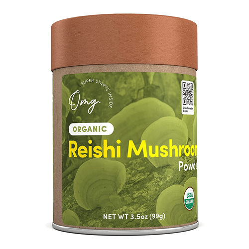美国直邮OMG!  Organic Reishi Mushroom Powder有机蘑菇粉蛋白质