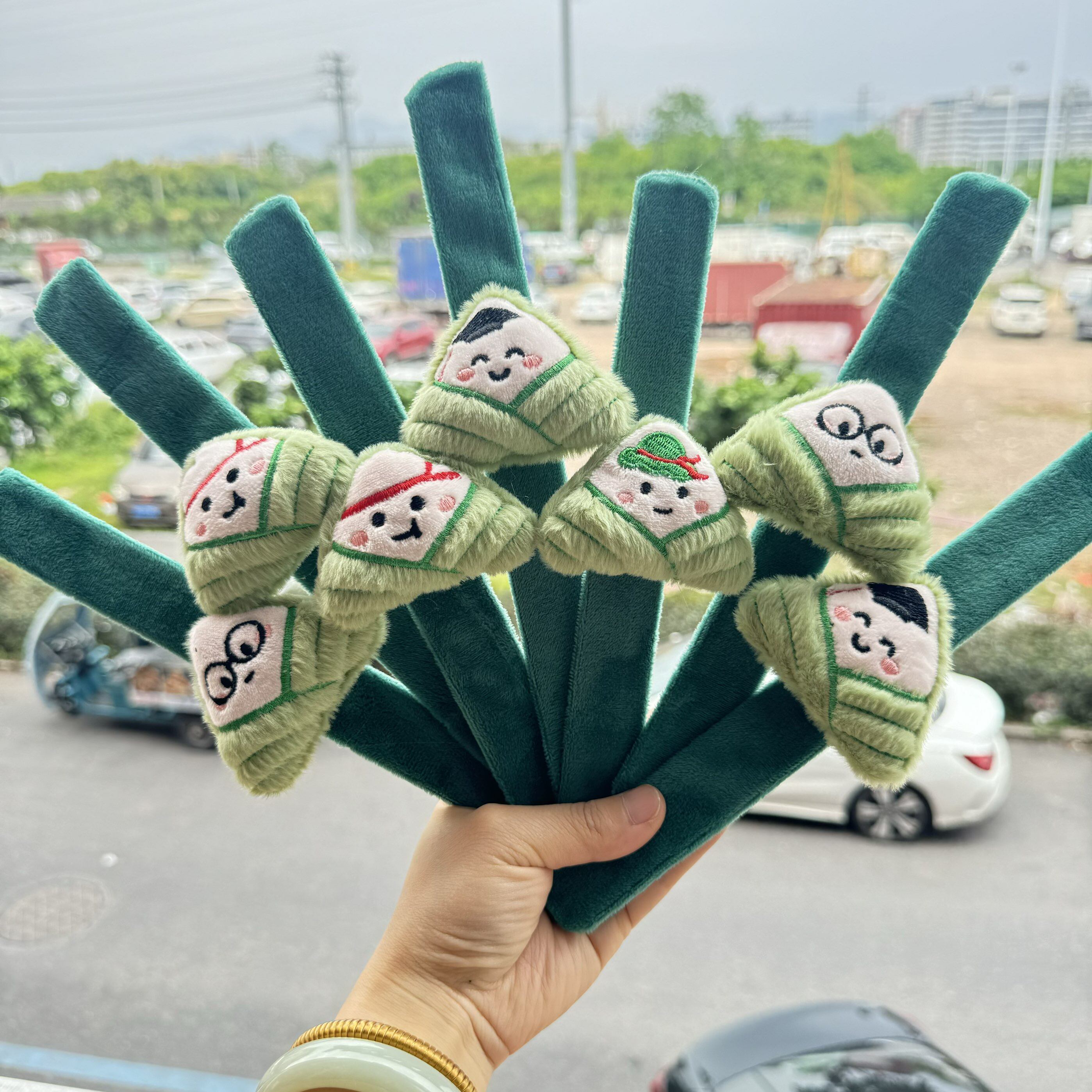 粽子毛绒啪啪圈可爱拍拍手环幼儿园儿童端午节活动礼物创意小礼品