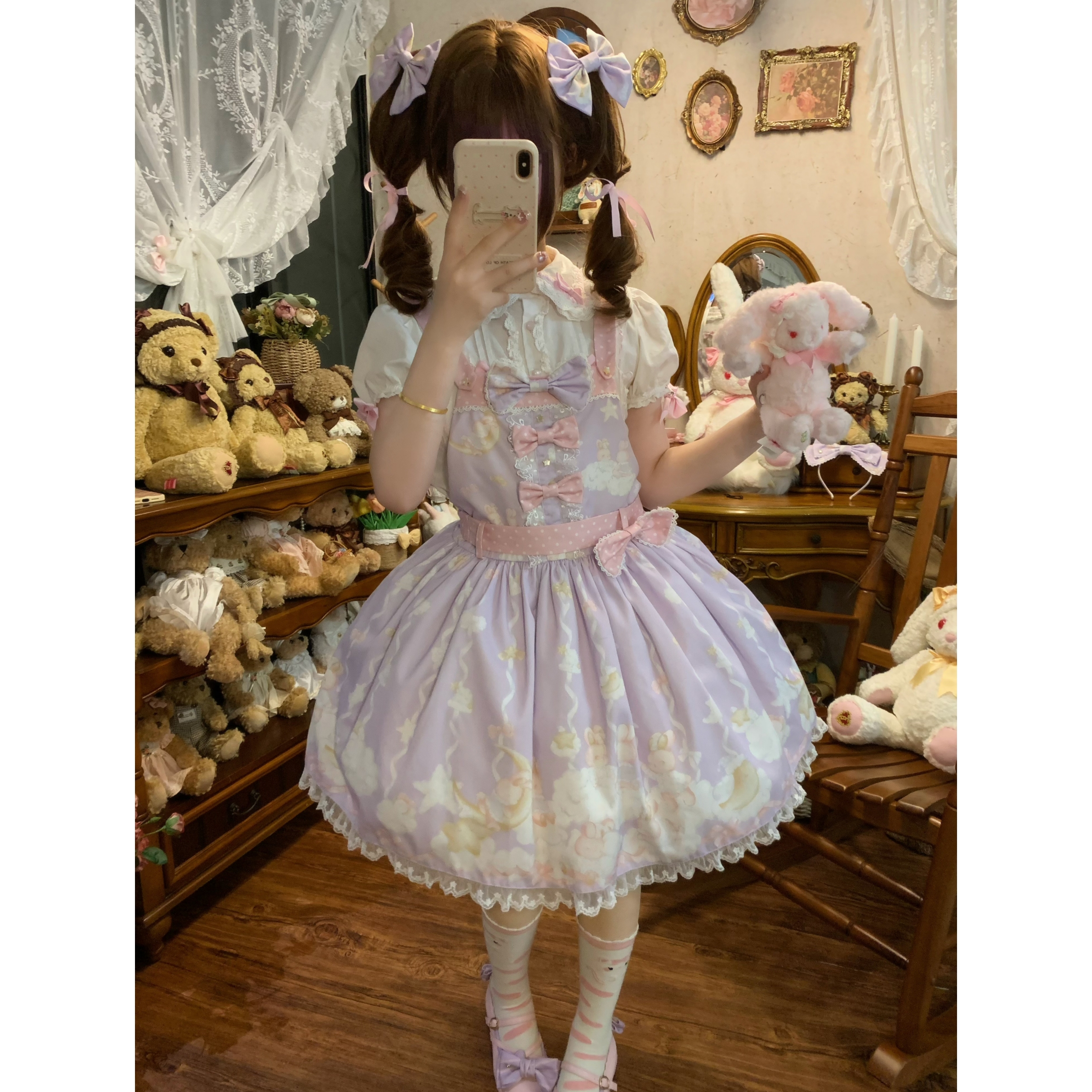 兔岛星云羊岛星Lolita原创背带裙