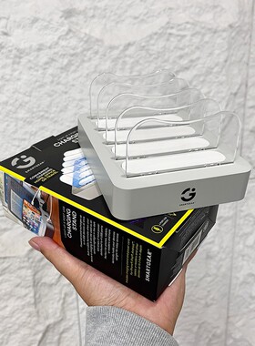 年末特清！49.9美刀！4端口USB充电器家用办公多功能充电台手机PAD支架分接多机位充电盒