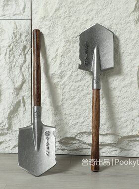 青钢木手柄户外露营锰钢工兵锹