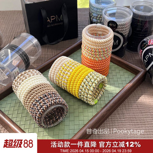 特清！15条装！妹子必入！百搭加粗不易滑脱减龄高马尾发圈发绳