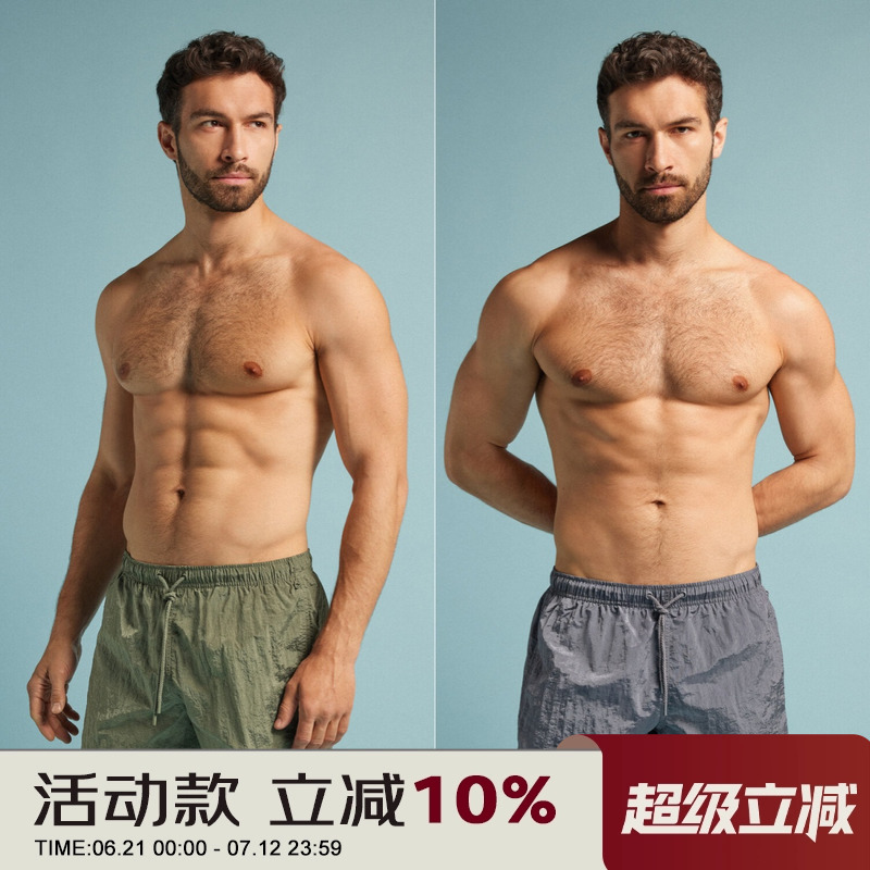 轻量速干透气运动二合一沙滩短裤