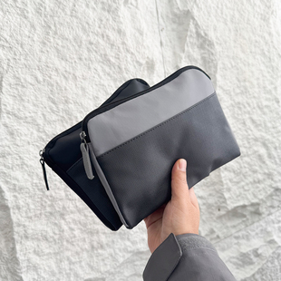 闭眼捡漏！达航商务舱赠品！航空洗漱包PU化妆包多用收纳包手拿包