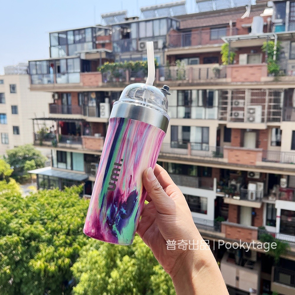 伦敦小众设计师304吸管双饮杯