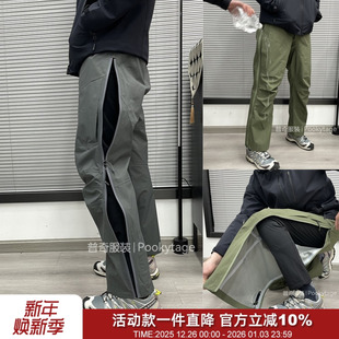 JUN版神裤 户外防暴雨全压胶春季男宽松侧拉链3L机能硬壳裤冲锋裤