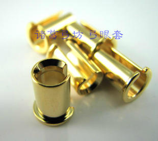 诸葛弓坊弓眼套卡球铜套镀金铜套八代鹰弓眼套弹弓铜套