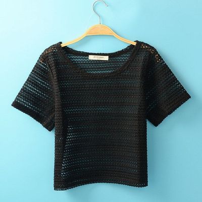 罩衫女春夏季钩花百搭宽松套头