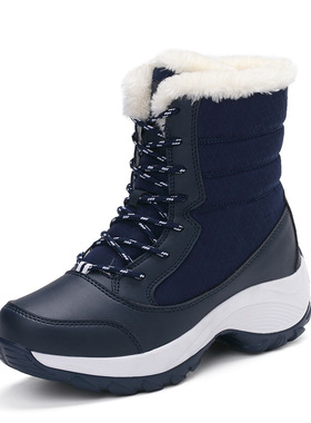 сапоги Women waterproof shoes winter warm snow boots女