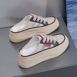 Women Shoes Ladies Footwear Shoes Slipper百搭厚底单鞋一脚蹬