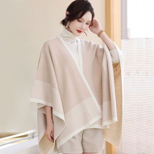 Poncho Cardigan Fashion Knitted Cloak披风斗篷 Elegant Women