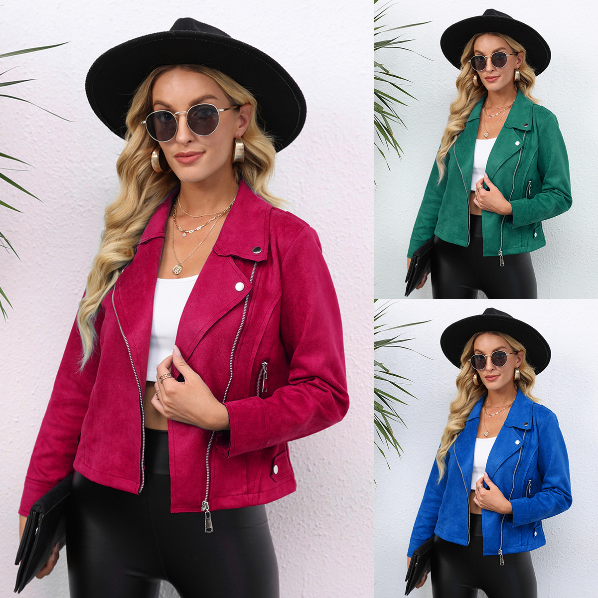 Women Coat Overcoat Outwear欧美女装春秋翻领小西装长袖外套