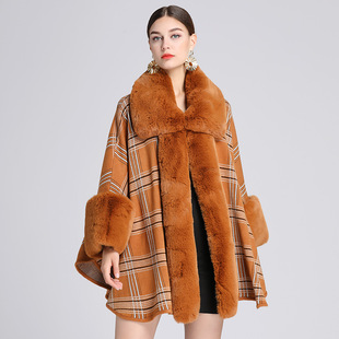 Autumn Winter Cape Poncho Women Cloak Shawl Pullover斗篷开衫