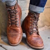 Walking 46Men Fashion Size Footwear Boots Male Shoes短靴