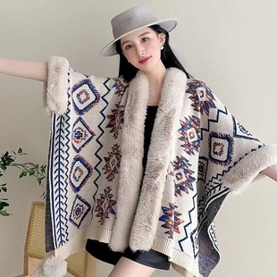 Poncho Cloak披风斗篷针织开衫 Fashion Cardigan Elegant Women