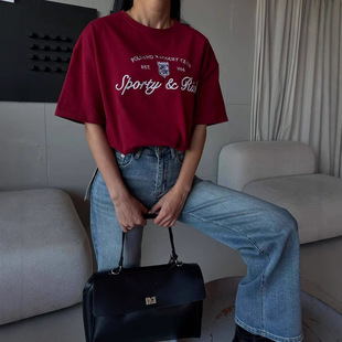 Women Tees Tops T-Shirt Summer Clothes短袖t恤女夏季欧美风t恤