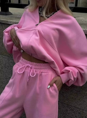 Women Sweater Suit Ladies Clothes秋季女装休闲卫衣套装两件套