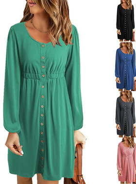 Sexy Women Dresses Ladies Clothes欧美短裙性感收腰长袖连衣裙