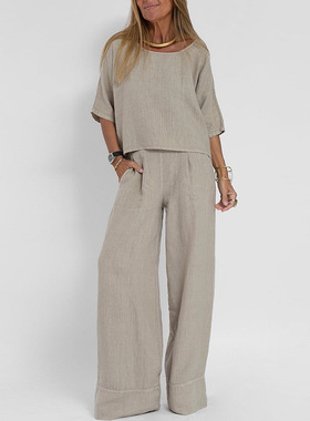 Women Sets Shirts Pants Summer Outfit Ladies Clothes Elegant