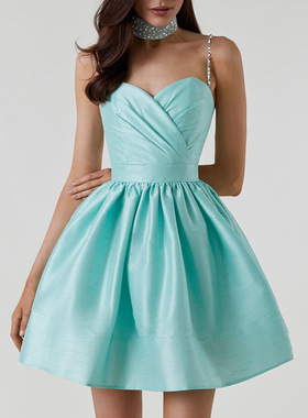 Women Dresses Sexy Elegant Party Dress欧美女装礼服褶皱连衣裙