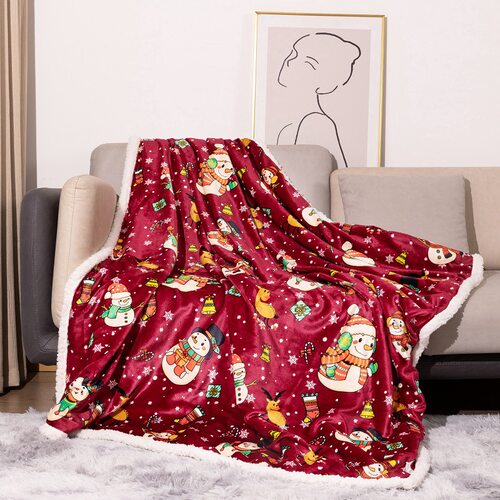 Christmas Flannel Blanket Sleep Blanket 数码印花法兰绒午睡毯