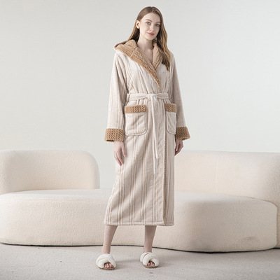 Female Autumn Winter Couple Bath Bathrobes Shower Robe Towel