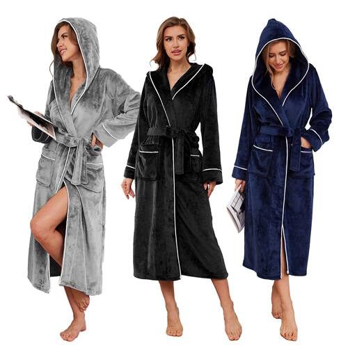 Autumn Winter Comfortable Robe Men Luxury Bathrobe睡衣家居服