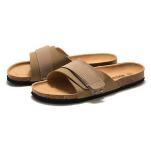 Summer Cork Sandals Men Clogs Slippers Slides一字拖鞋软木男