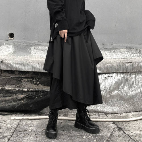 Women Wide Leg Pants Retro Long Trouser阔腿裤子长裙休闲裤裙