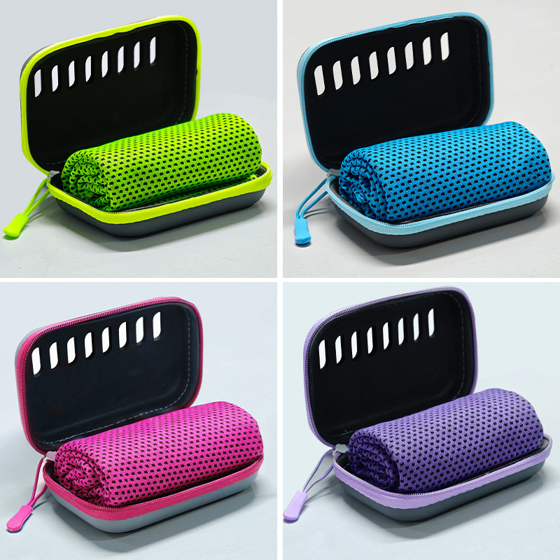 擦汗专用毛巾EVA盒吸汗降温冰冷感运动毛巾跑步健身Sport Towel