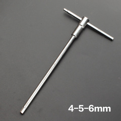 Cờ lê lục giác bên trong mở rộng đầu phẳng 4mm5mm6mm hệ mét Công cụ Fukuoka Hướng dẫn sử dụng lục giác bên trong 3 trong 1 cờ lê giá rẻ cờ lê 13