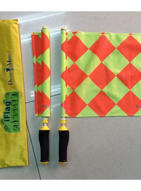 广州东明裁判巡边旗电子旗布足球裁判旗防皱褶防脱Referee flags