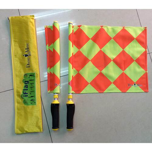 广州东明裁判巡边旗电子旗布足球裁判旗防皱褶防脱Referee flags