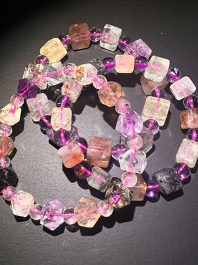 天然超七发晶幽灵方糖 仅三条 老货升值不涨价 手链凯溪推荐