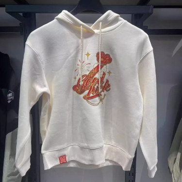 2025春款安踏女新年系列连帽卫衣宽松休闲印花运动上衣162518728S