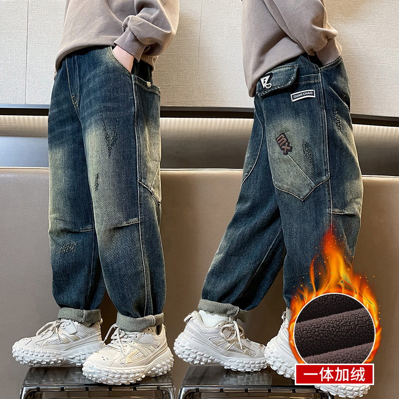 男童裤子秋冬2024新款