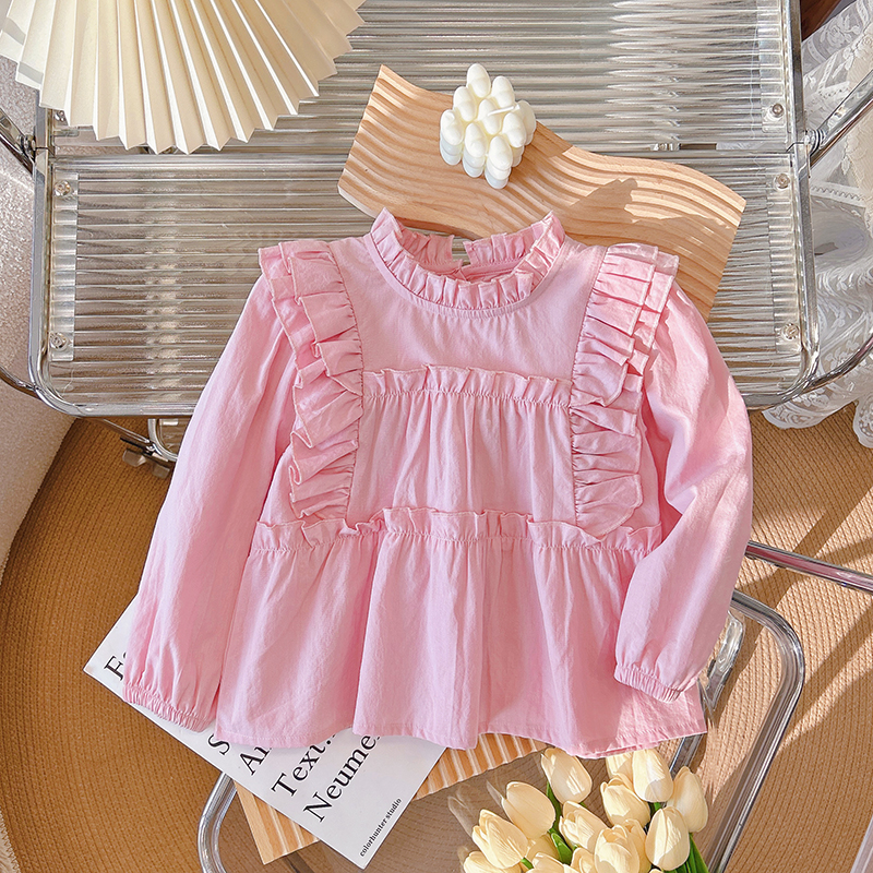 2025春秋新款女童衬衫宝宝百搭时尚洋气舒适韩版外穿长袖潮童