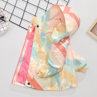 女童冲锋衣儿童外套中大童三合一可拆卸2025春装新款春秋冬款童装