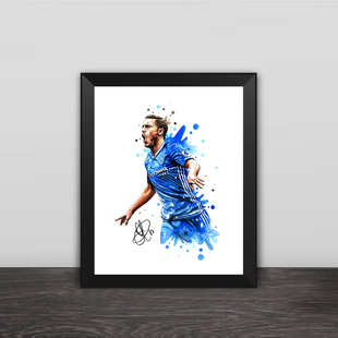 侃球体育照片墙桌摆台阿扎尔实木相框球迷礼品周边礼物挂框海报