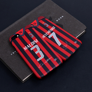 2003年AC米兰卡卡舍甫琴科因扎吉球衣适用于苹果iPhone15ProMax13XR12Plus14XS小米VIVO华为OPPO手机壳