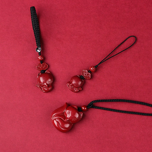 狐狸紫金砂挂件钥匙扣