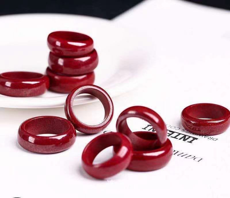 紫金砂天然原矿朱砂高含量指环